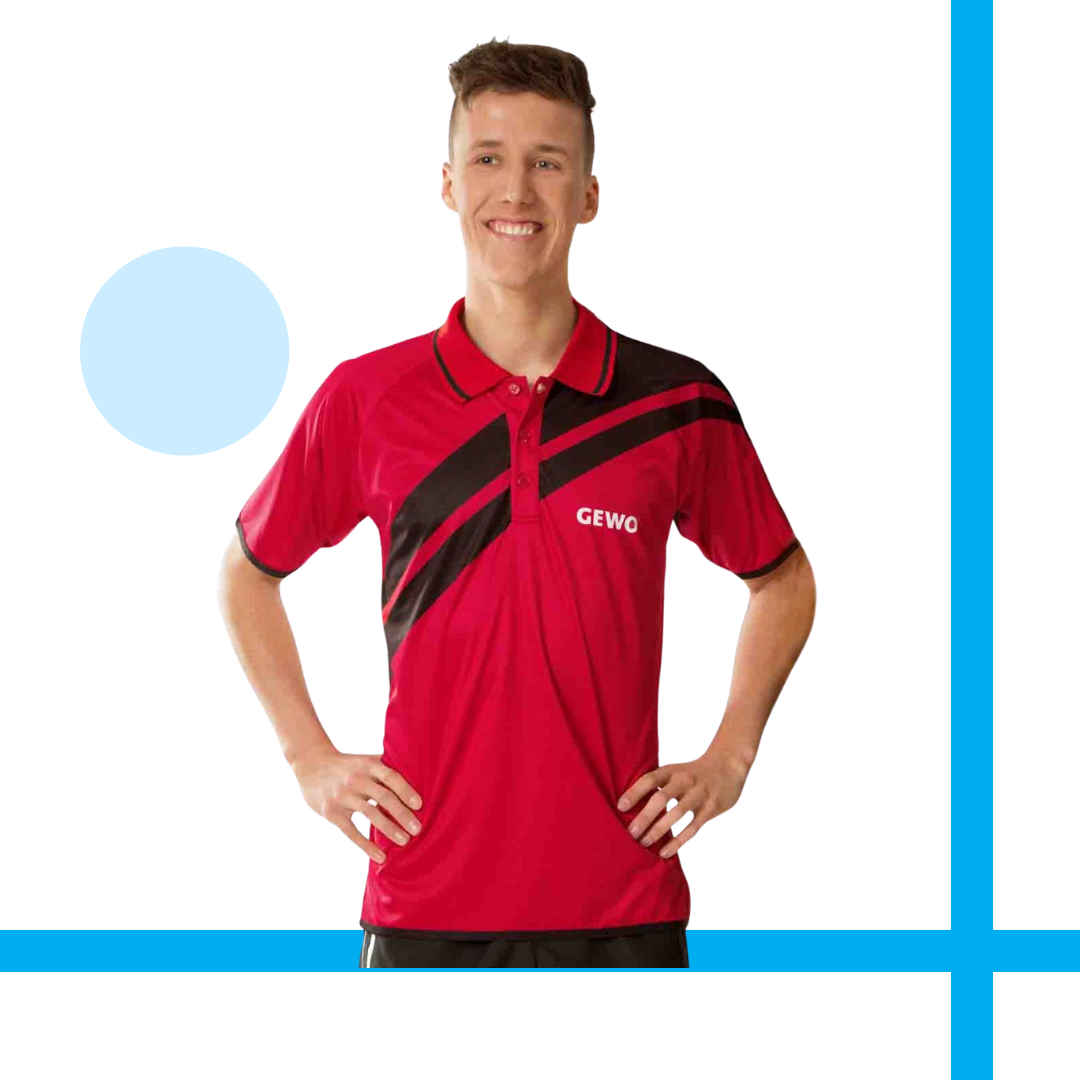 Polera GEWO Drive negro/rojo